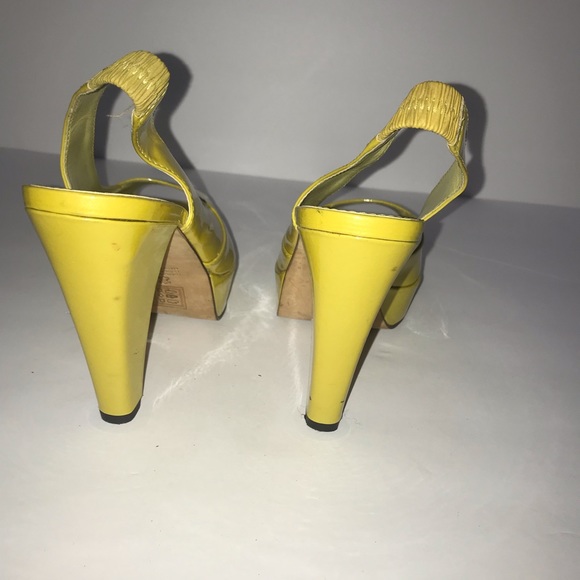 Aldo Open Toe Patten Leather Platform Heels Size 9 - Picture 3 of 8